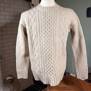 Tommy Hilfiger 3D Cable Knit Lambswool Sweater · XL